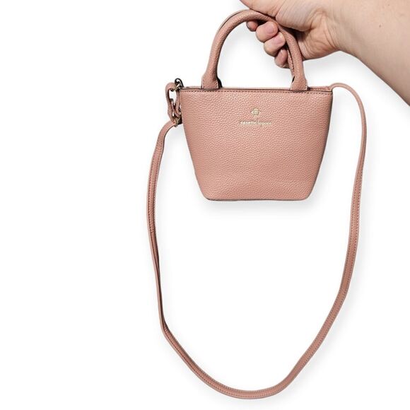 Nanette Lepore Pink Vegan Pebble Leather Mini Handbag Crossbody (NWOT) - Picture 1 of 13